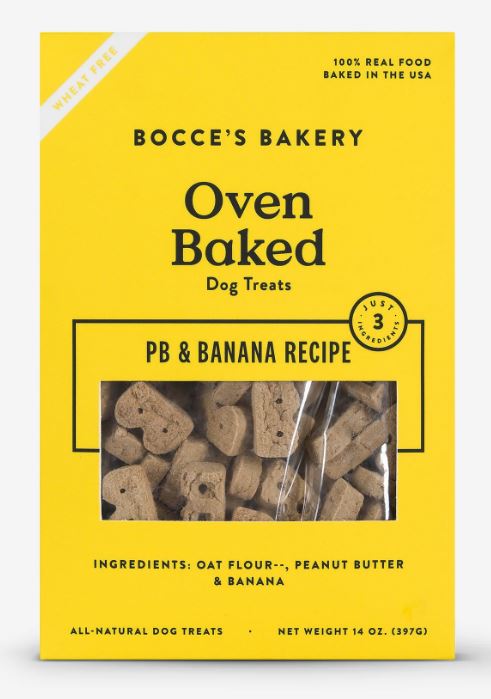 Bocce's Crunchy Biscuits 14oz-Peanut Butter And Banana