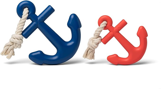 Anchors Aweight Rubber Dog Toy-Navy Large