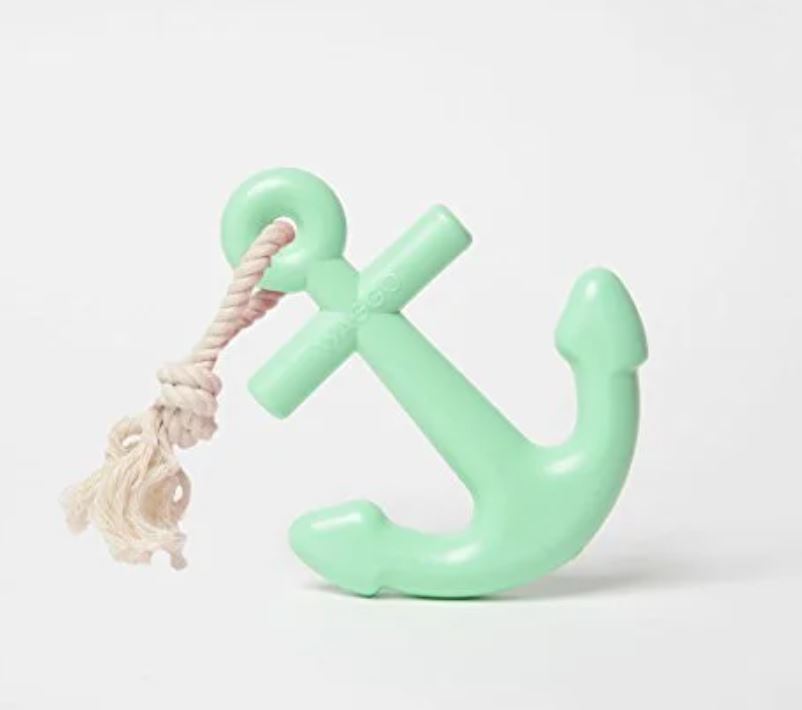Anchors Aweight Rubber Dog Toy-Mint Small