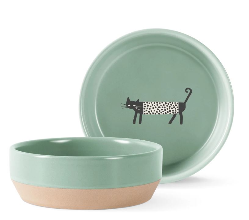 "Oliver the Cat" Stoneware Food Bowl-Petshop by Fringe Studio