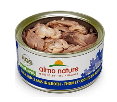 Almo Nature HQS Natural Wet Food 2.47oz-Tuna & Clams in broth
