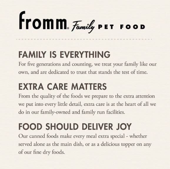 Fromm Family Promise to Consumers
