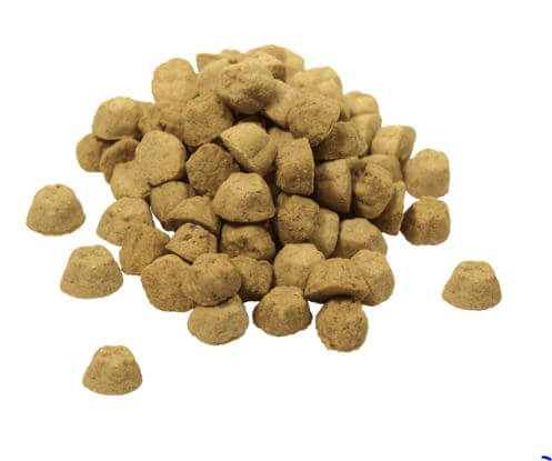 Lotus Grain-Free Soft Baked Duck Dog Treats zoomed in to show detail.