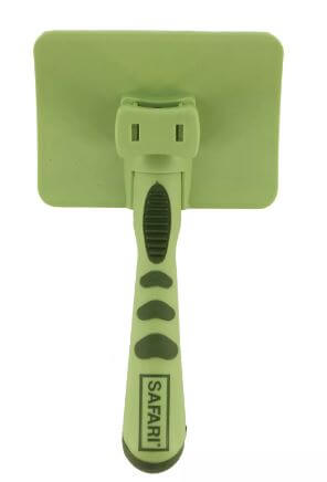 Safari's self-cleaning slicker brush back facing to show product detail