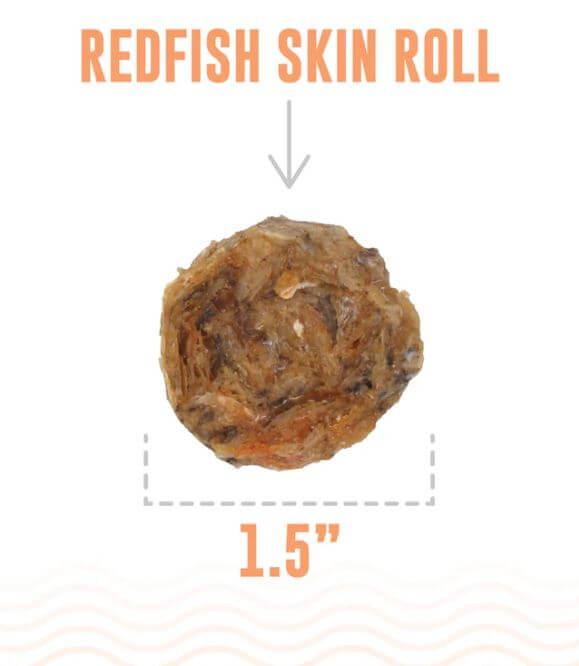 Icelandic Refish Skin Roll Chip size and detail for product visibility.