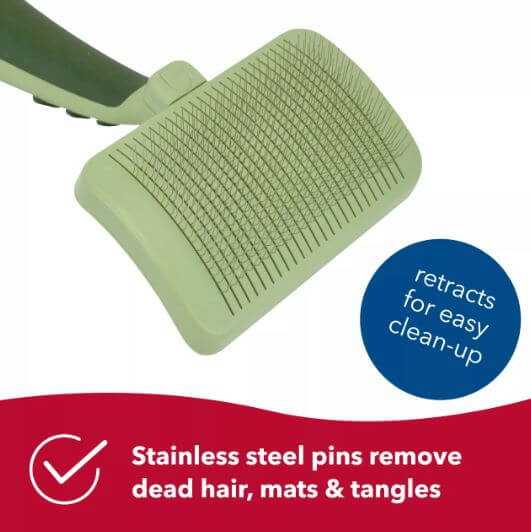 Safari's self-cleaning slicker brush informational chart slide 1 