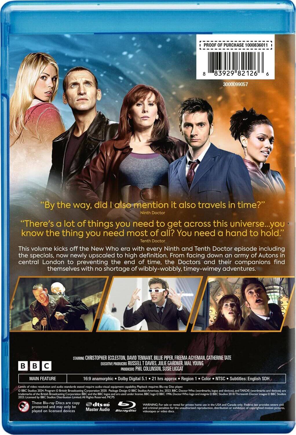 Back Cover; Doctor Who Christopher Eccleston David Tennant Ninth Doctor Tenth Doctor Billie Piper