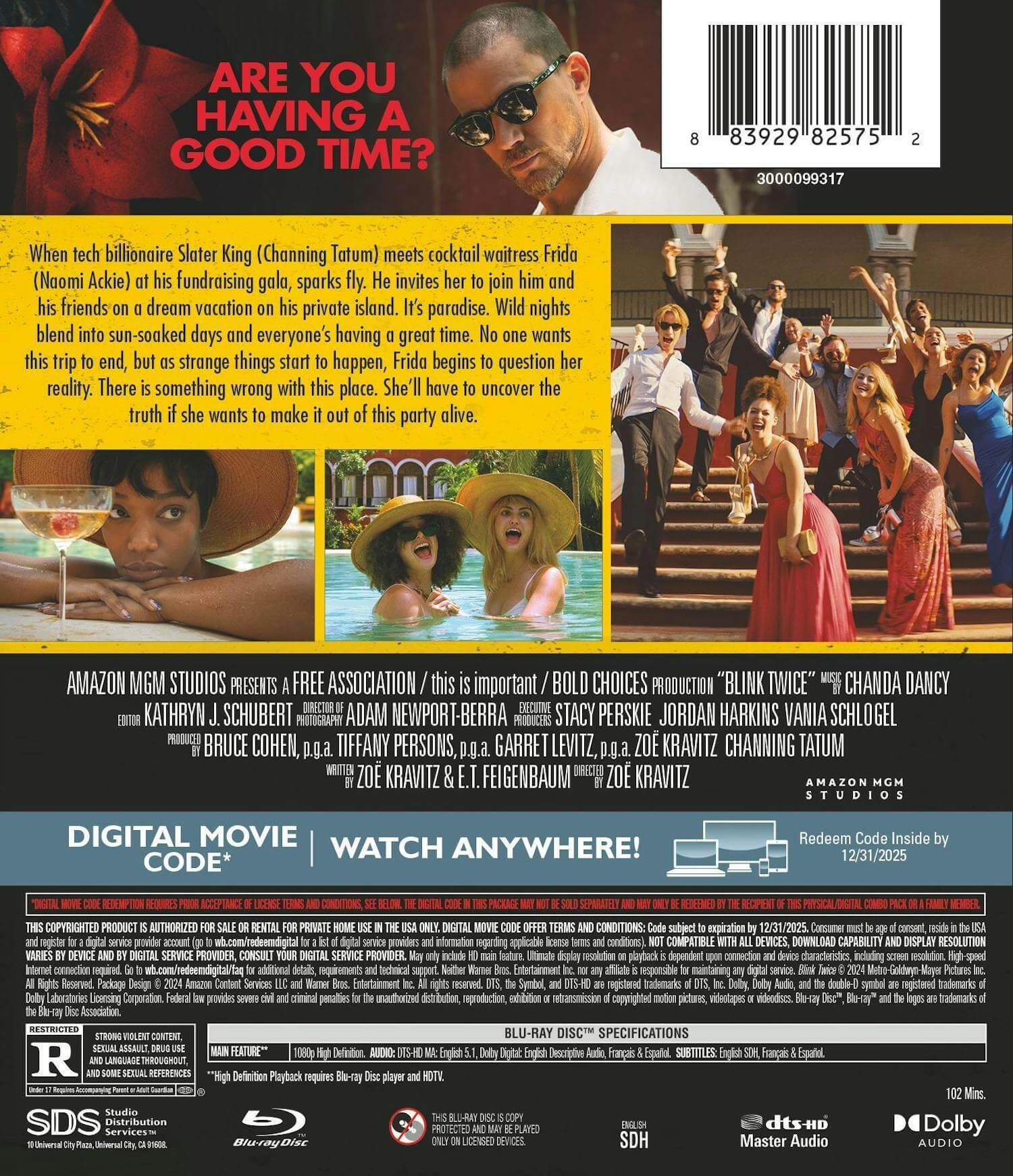 Back Cover - BLINK TWICE (2024)/ACKIE/TATUM/SLATER@R@BLU-RAY