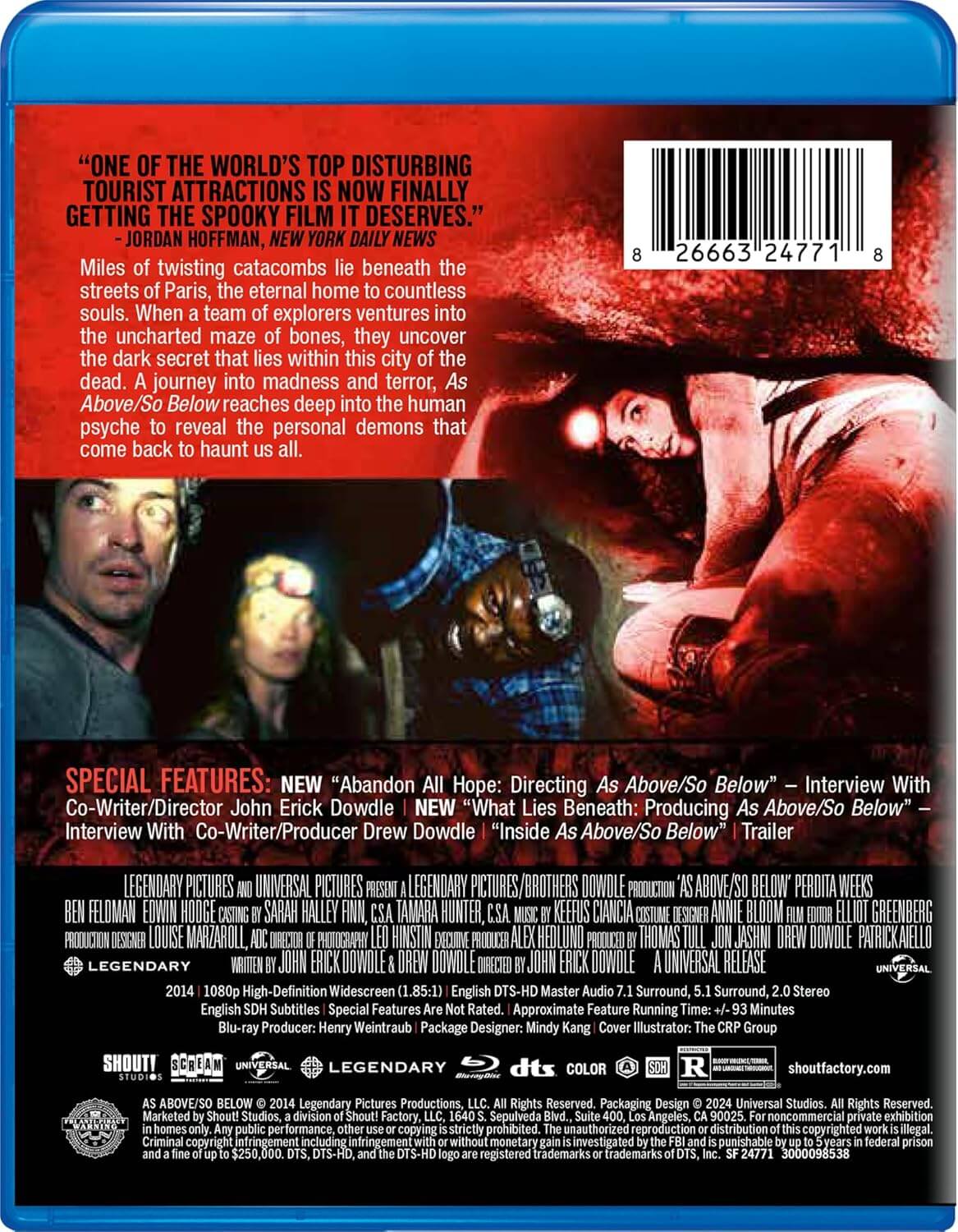 As Above, So Below (2014) (SHOUT! Factory) Blu-ray - Back Cover