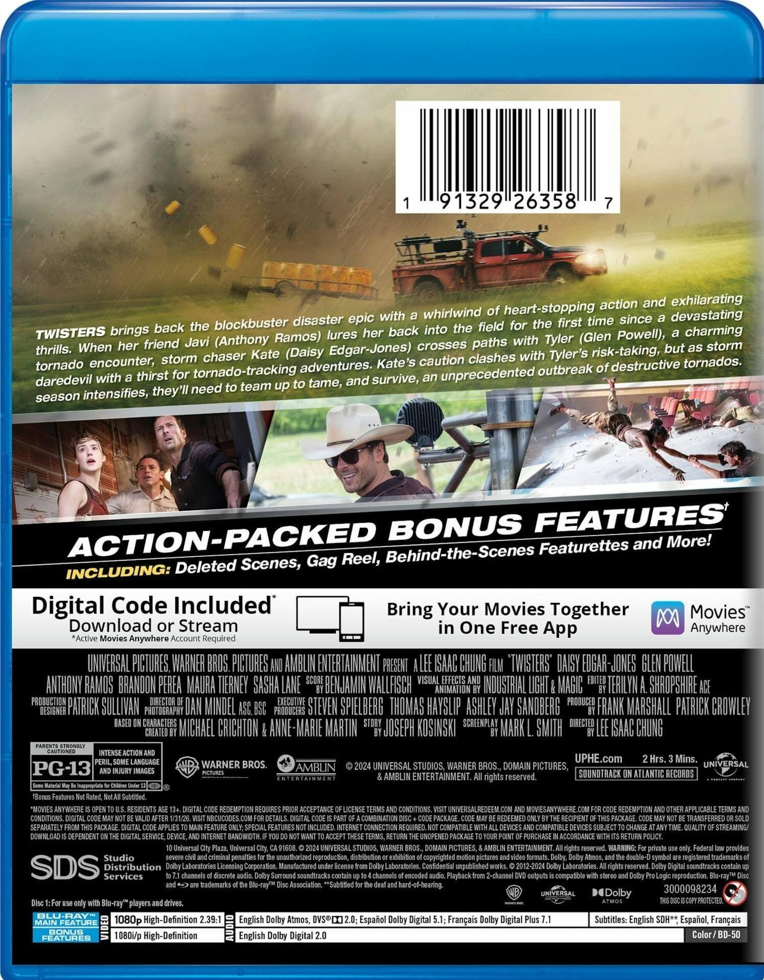 Back Cover - TWISTERS (2024)/EDGAR-JONES/POWELL/RAMOS@PG-13@BLU-RAY