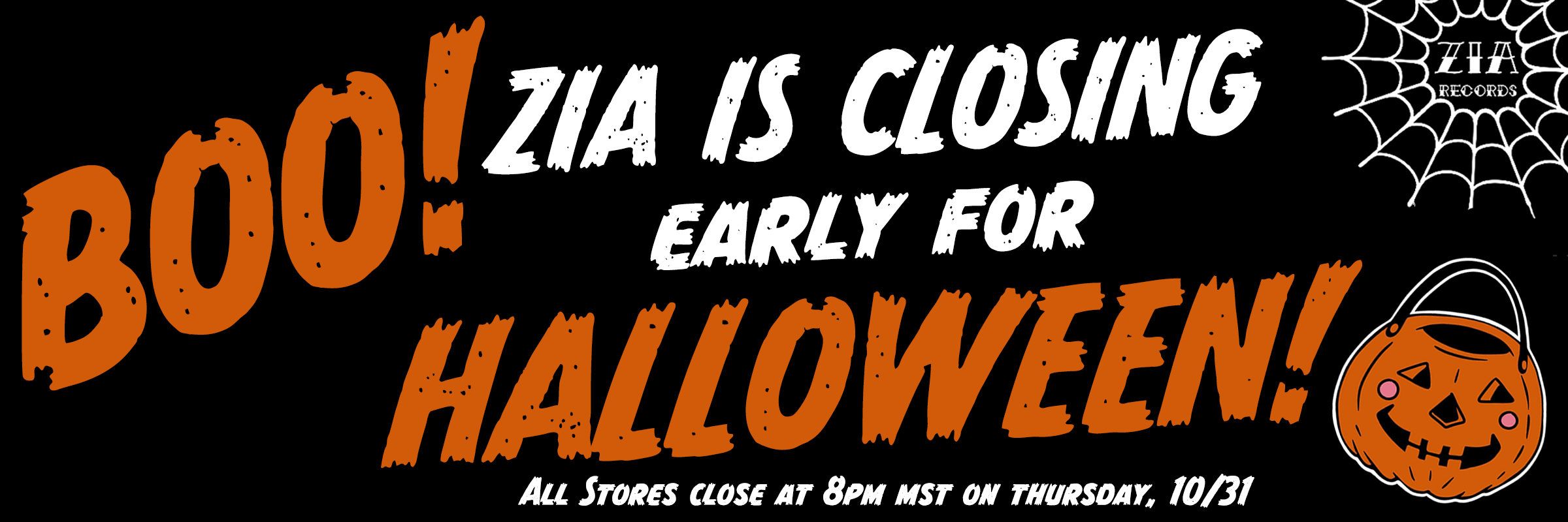 Zia Records Closing Early for Halloween